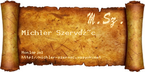 Michler Szervác névjegykártya